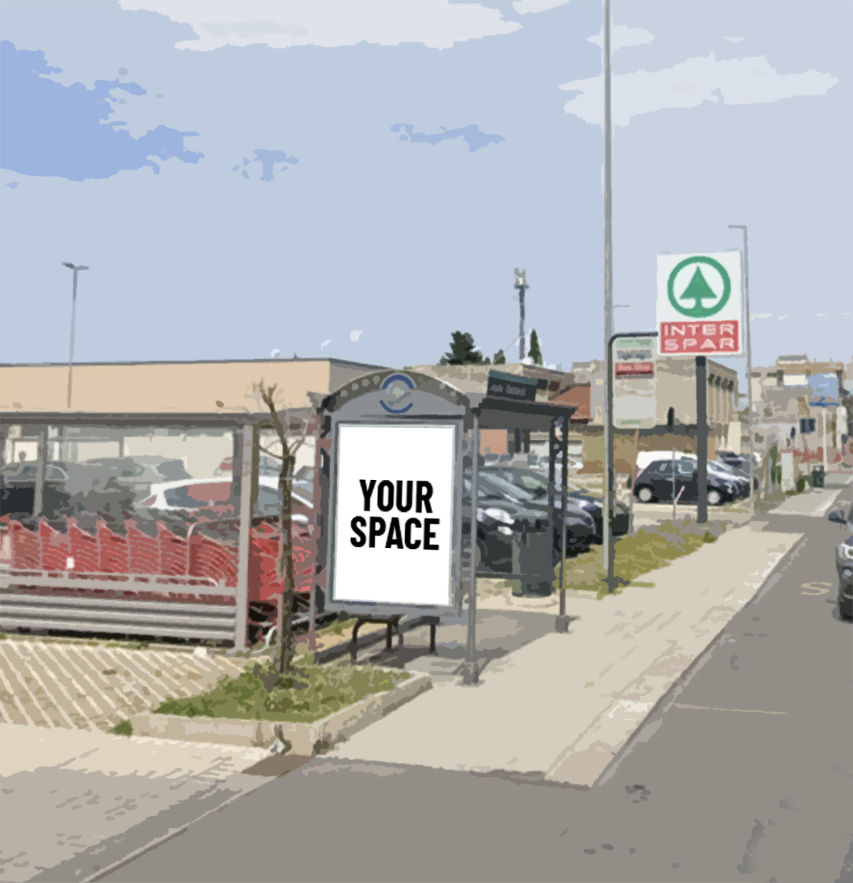 SPAZIO PUBBLICITARIO 100 x 140 Via Lequile (LECCE) Dal 19/10/2026 al 13/12/2026 56 giorni